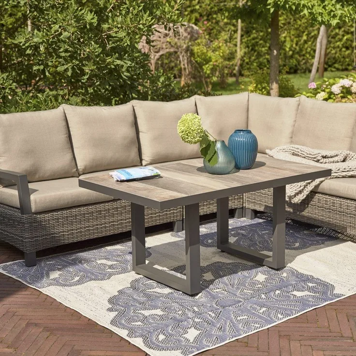 Siena Garden 'Corido' Loungetisch, Aluminium matt anthrazit, 140 x 85 x 65 cm
