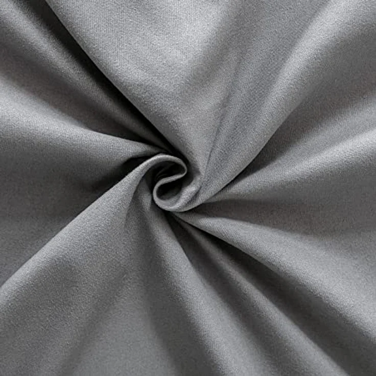 KONO Bedding Spannbettlaken - Gebürstete Mikrofaser Spannbetttuch - 30 cm Tiefe Tasche (Grau, 180x200 cm) BS-3 180 GY – Bild 4