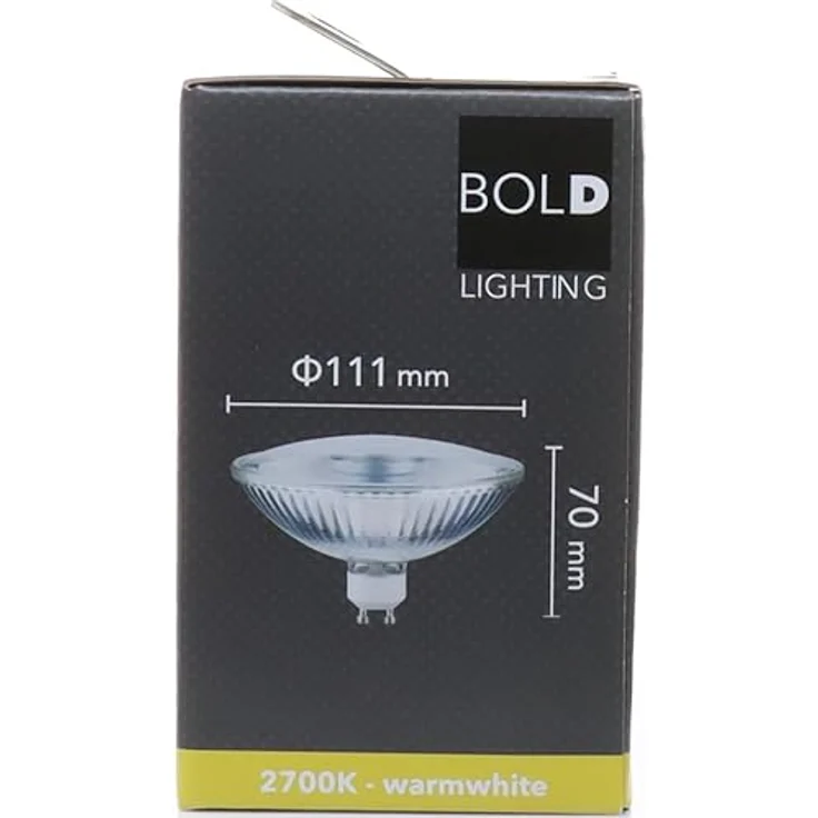 BOLD Lighting QPAR 111 (ES 111) LED GU10 Reflektor-Leuchtmittel (425 Lumen | Dimmbar | 6,5 W entsprechen 40 W | 2700k warmweiß | 15.000 Std. Laufzeit),Aluminium – Bild 8
