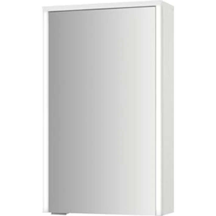 Sieper Spiegelschrank 40 cm, Weiß, schmal mit 4-türiger Front und 2 Einlegeböden für kompakten Stauraum