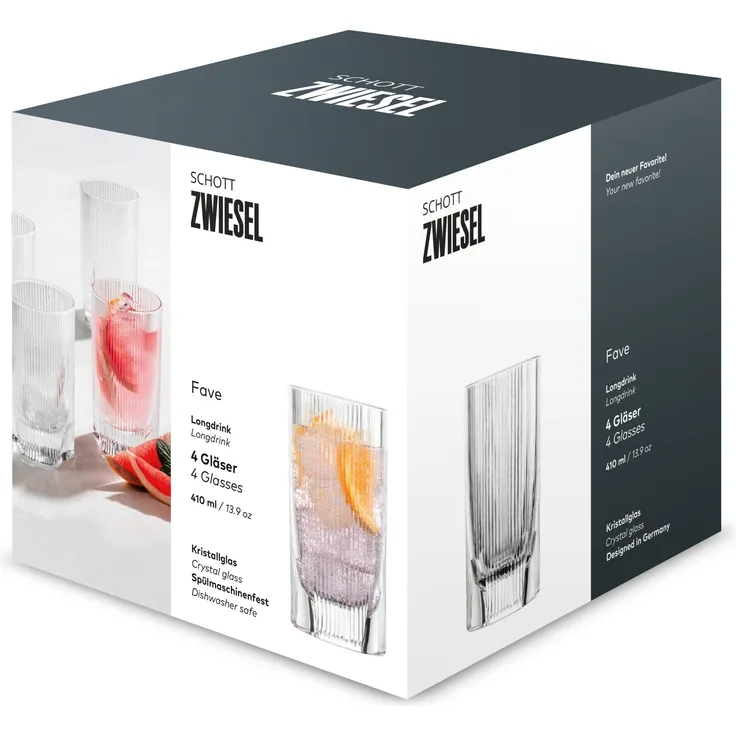 SCHOTT ZWIESEL Longdrinkglas "Fave" 4er Set
