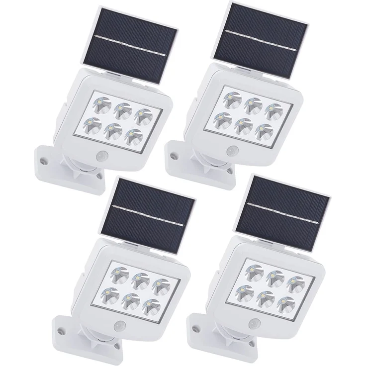 4er Set LED Solarleuchte, weiß, Bewegungsmelder, L 12,8 cm – Bild 1
