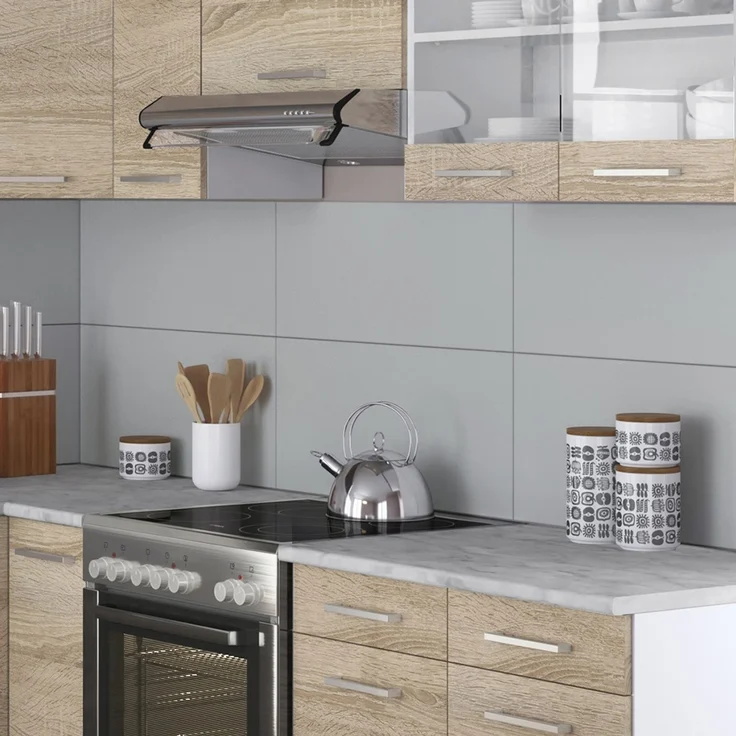 Eckküche Rick Weiß/Sonoma 230 x 60 cm , AP Marmor Vicco – Bild 5