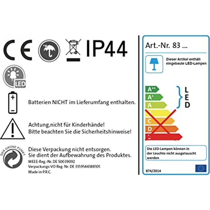 ***3er Set Weihnachtssterne aus Kunststoff in rot, inkl. LED Beleuchtung und 6h Timer, für Batteriebetrieb, für Innen und Außen geeignet. Maße je Stern L/B/H: 13,5 x 5,5 x 12 cm. – Bild 5