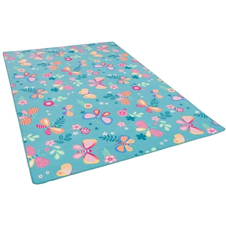 Snapstyle Kinderteppich Kinder Spiel Teppich Schmetterling, Eckig, Höhe: 4 mm – Bild 3