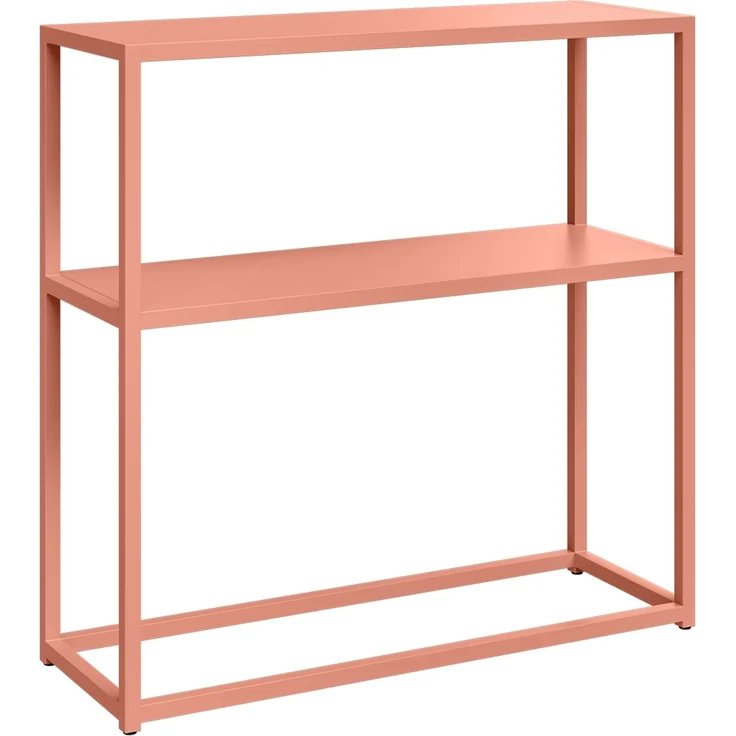 skølm 'Skadi' Konsolentisch mit zwei Ablagen, Metall, terrakotta, 80x28x80 cm, Metallregal mit Stauraum – Bild 8