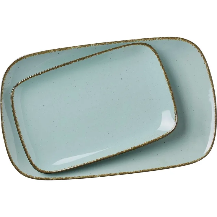 Ritzenhoff & Breker Servierplatte "Casa", Steinzeug, (Set, 2-tlg, 1 Platte groß, 1 Platte klein)
