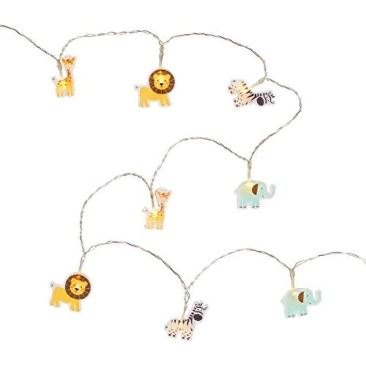 Lights4fun LED-Lichterkette 12er Safari Lichterkette Kinderzimmer – Bild 3