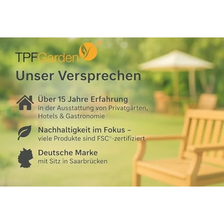 TPFGarden Gartenbank Jacky-N, Teak-Holz Sitzbank massiv Garten Bank Sprossen-Design Breite 200cm – Bild 4