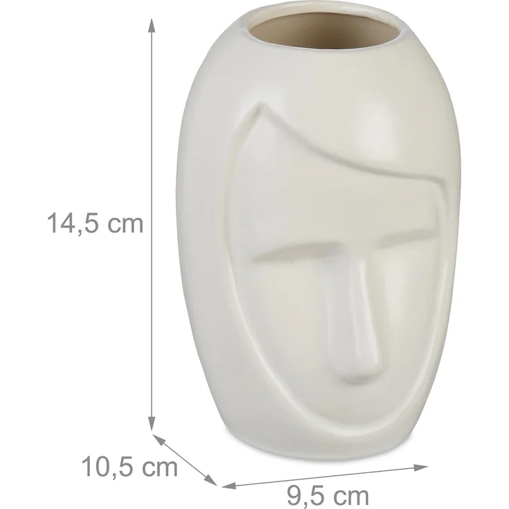 Relaxdays Blumenvase Gesicht – Bild 4