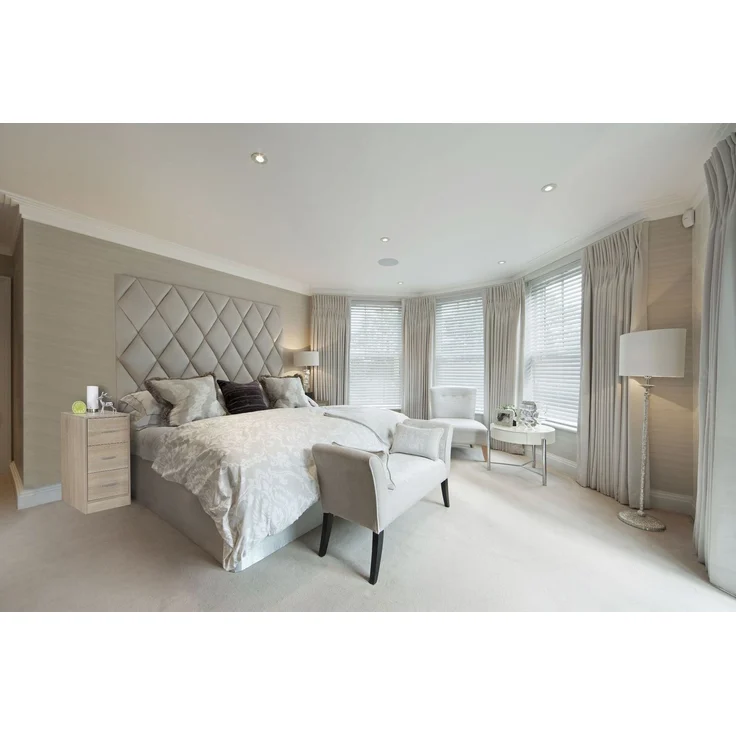 Nachtkonsole FOGGIA Holz Nachttisch modern mit 3 Schubladen sonoma, Design Nachtkästchen 37,5 x 68 x 35 cm, Extra hohes Nachtschränkchen – Bild 13