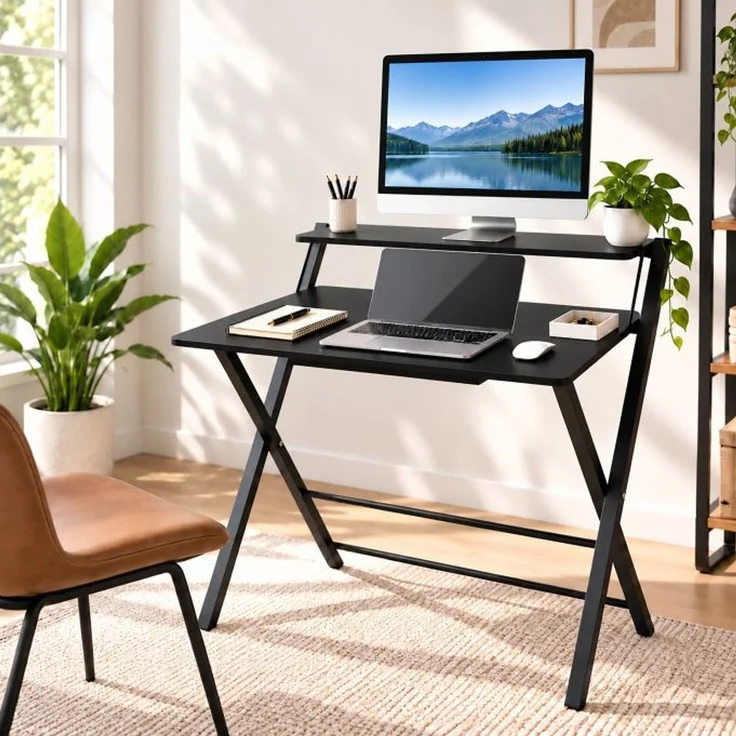 Relaxdays Klappbarer Schreibtisch Monitoraufsatz – Bild 7