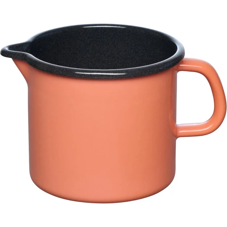 RIESS 0040-001 Schnabeltopf 12 cm, 1 L, Emaille, Nouvelle Pur, Mango / Milchtopf – Bild 1
