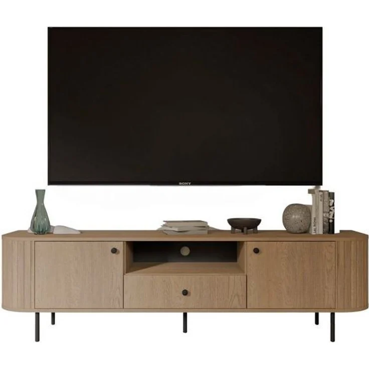 Compleo TV-Schrank 180 cm breit Eiche cremona, Elegant design, Natural, Lowboard – Bild 4