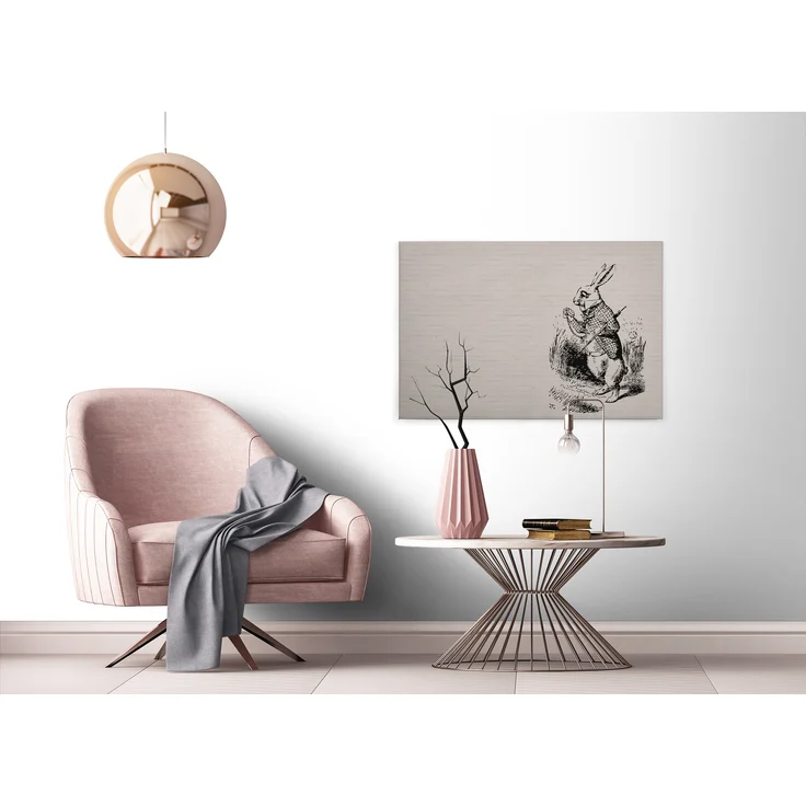 Hase Leinwandbild Schwar Beige 90x60 DD120378 Wandbild Leinwand Tier Wohnzimmer – Bild 4