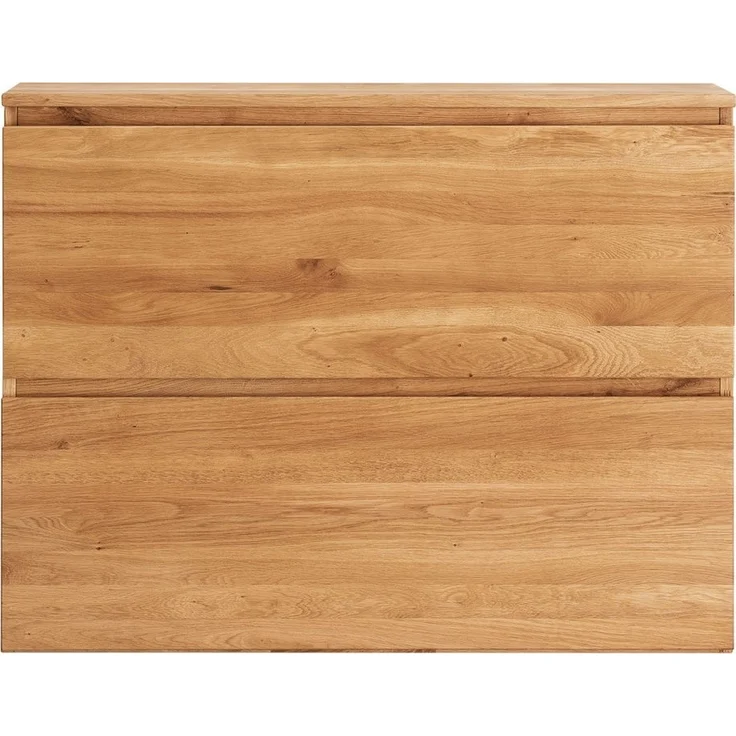 Lomadox Schuhschrank SALACH-64 Eiche massiv geölt mit 2 Klappen, hängend, B/H/T: ca. 110/84/24 cm – Bild 2