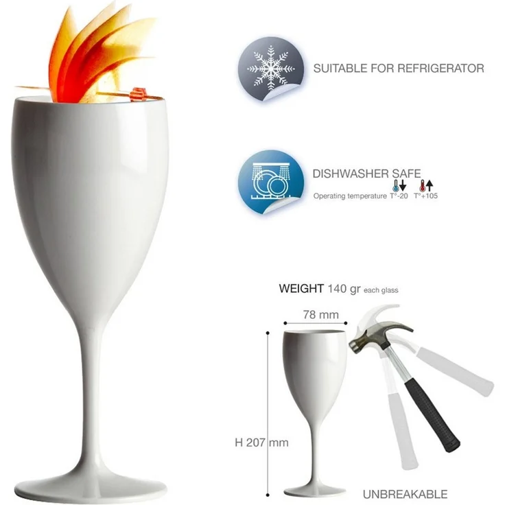 Doimoflair Weinglas DoimoFlair Weinglas aus Kunststoff Weinbecher Plastik 34 cl. – Bild 4
