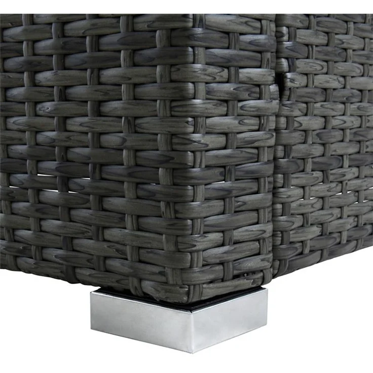 Polyrattan Loungesessel Gartensessel Rattan Sessel Gartenstuhl Anthrazit-Grau – Bild 5