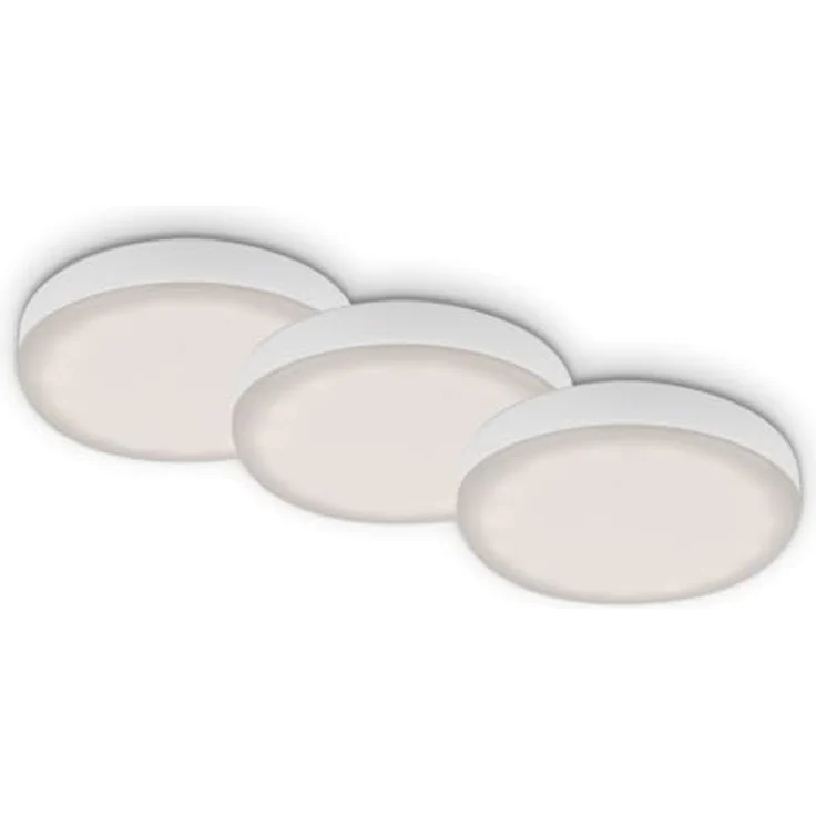 Di-Ka LED Einbauleuchte Plat 3er Set weiß Ø 7,5 cm 3W, neutralweiß – Bild 2