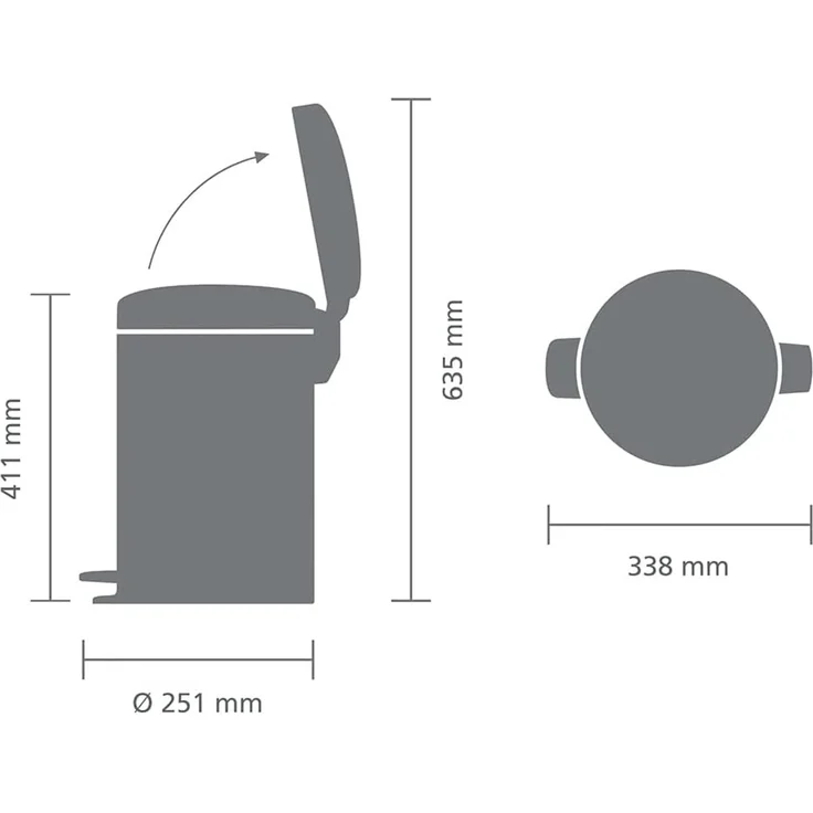 Brabantia 'NewIcon' Treteimer, Soft Beige, 12 Liter – Bild 10