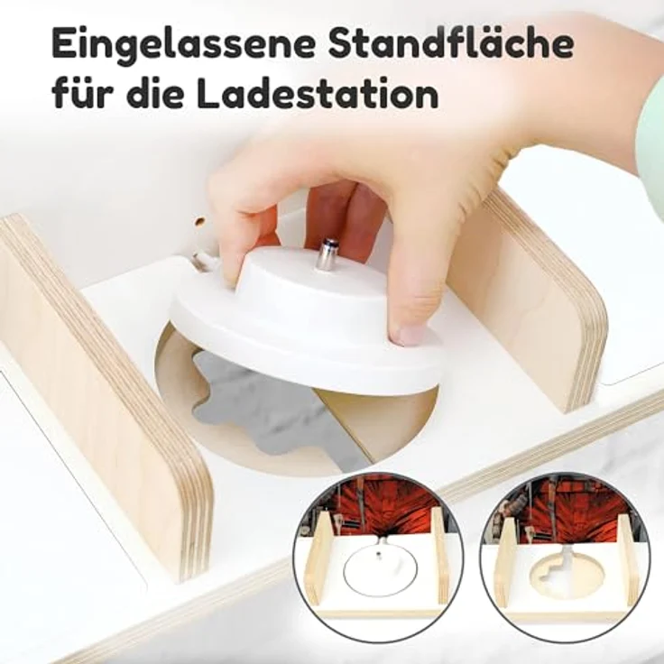 stadtecken Holzregal für Musikbox I Geeignet für die Toniebox und ca. 50 Tonies I Perfekte Tonie Aufbewahrung im Kinderzimmer I Zum Aufstellen oder Aufhängen I Astronaut, groß – Bild 9