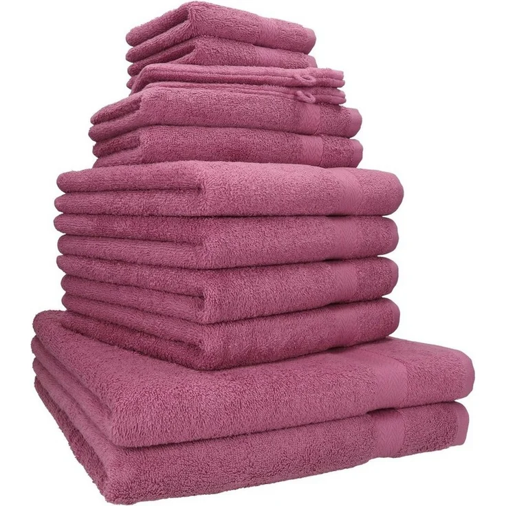 Betz Handtuch Set 12er Handtuch-Set PREMIUM, 100% Baumwolle (Set, 12-St), 2 Duschtücher 4 Handtücher 2 Gästetücher 2 Seiftücher 2 WH – Bild 2