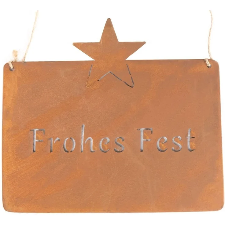 TrendLine Deko Metall Schild 25 x 22 cm Dekorationsartikel weihnachtlichen Flair – Bild 4