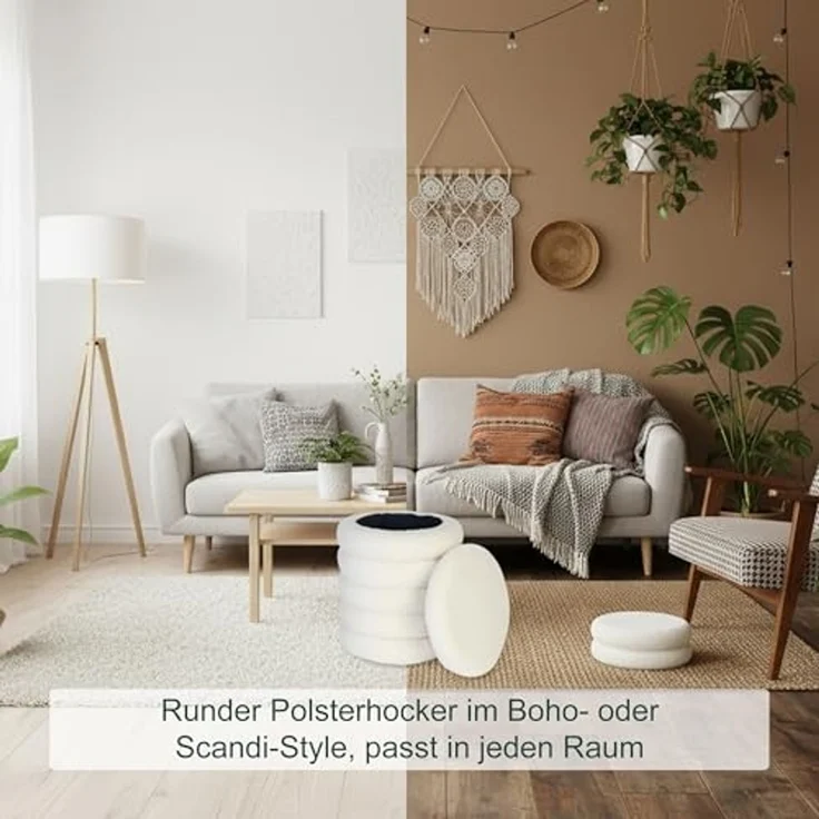 Hocker mit Stauraum Teddystoff 10051991_1086 – Bild 4