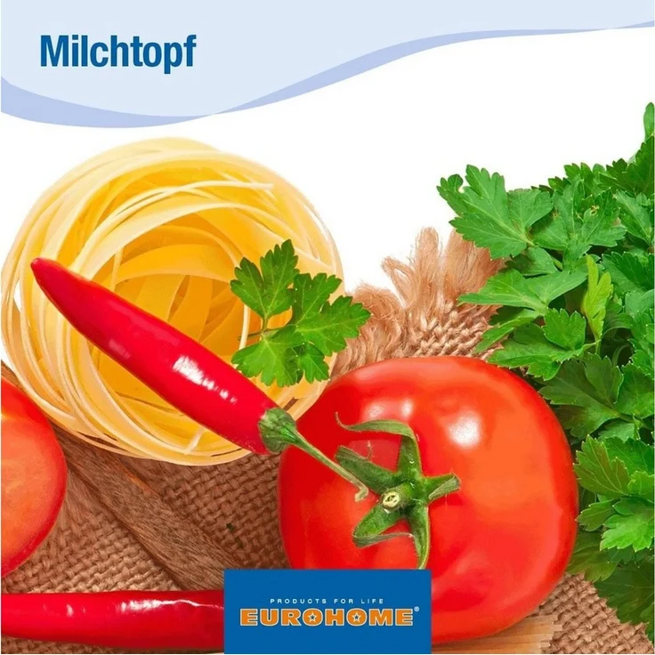 EUROHOME Milchtopf im Landhauslook Milchtopf emailliert mit Messskala 1l, Emaille (1-tlg, Milchtopf Ø12 cm), Milchtopf mit Ausgießer - Milchtopf Induktion – Bild 4