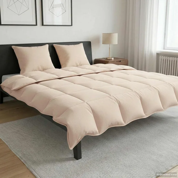 vidaXL Winterbettdecke Beige 240x220 cm 100% natürlicher Kapok 42041909
