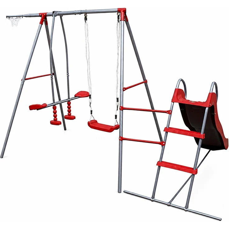 Spielplatz aus Metall für Kinder |Schaukel, Rutsche, Basketball #4541 – Bild 6