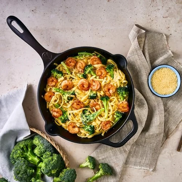 Victoria SKL-210 Cast Iron Skillet. Frying Pan with Long Handle, 10, Black – Bild 8