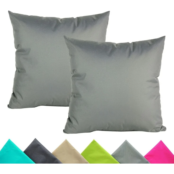 JACK Kissenbezüge 2er Set 40x40cm Outdoor Wasserfest, (2 Stück), 2x Kissenhülle, strapazierfähig, wasserabweisend, Innen & Außen – Bild 1