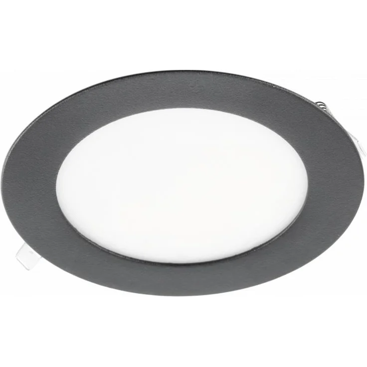 6W Runde LED Einbauleuchte slim Panel Spot mit schwarzen Rahmen Ø 118mm 560 Lumen Neutralweiß (4000 K) – Bild 1