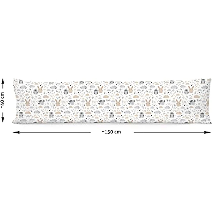 Amilian Seitenschläferkissen 150 cm x 40 cm (Made in EU), Stillkissen, Lagerungskissen, Schwangerschaftskissen zum Schlafen, Pregnancy Pillow, Lagerungskissen mit Bezug – Bild 3