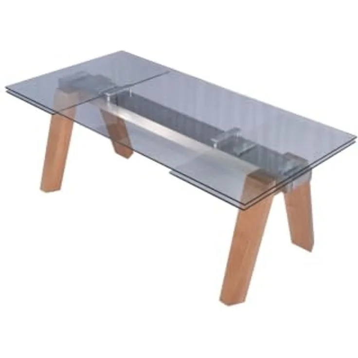 KAWOLA Ausziehtisch MOUNTY Esstisch Glas 200-300 cm x 100 cm 76 x 100 x 200 cm