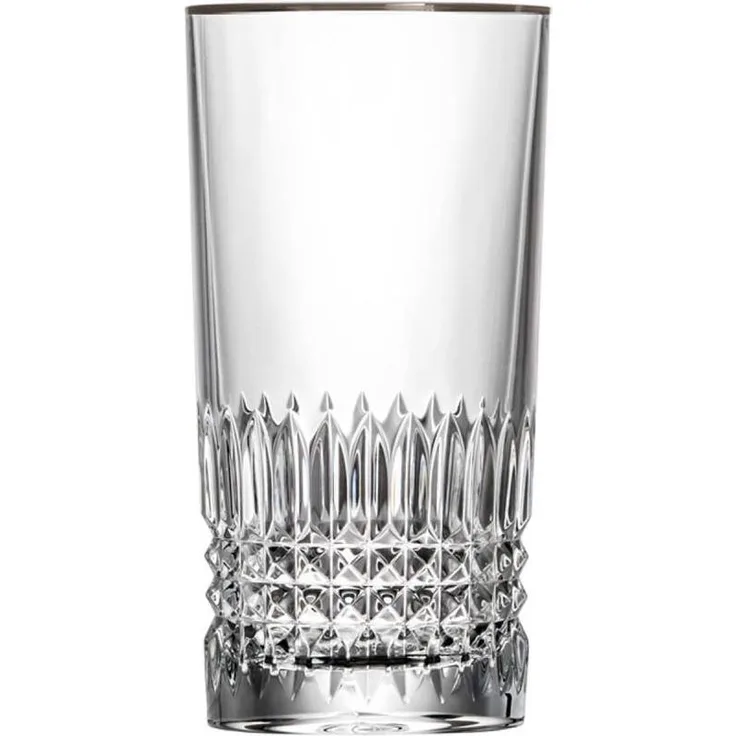 Longdrinkglas Kristall Empire Platin clear (13,5 cm)