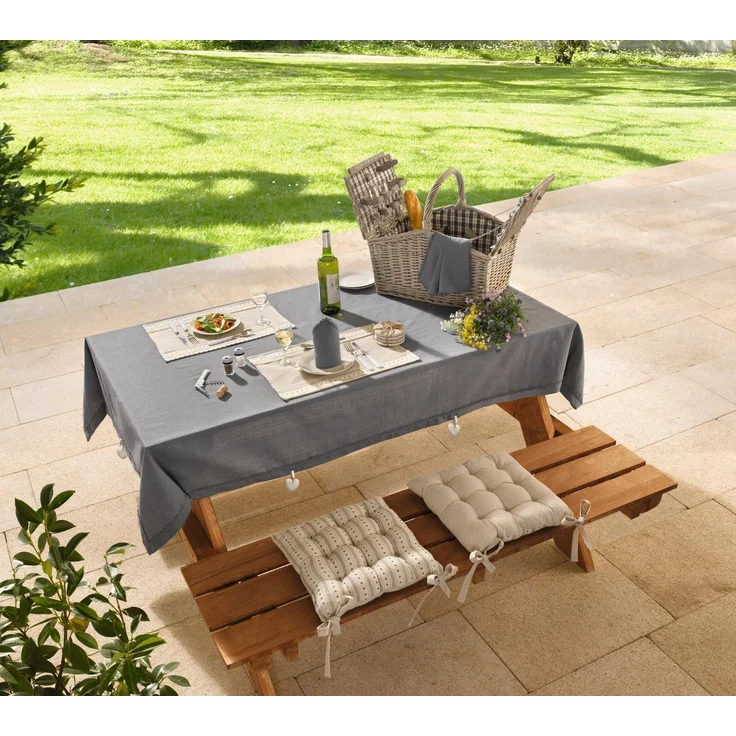 Landhaus Sitzkissen Herz Cottage 40x40cm Kissen Deko Stuhlkissen Stuhl Kissen – Bild 2