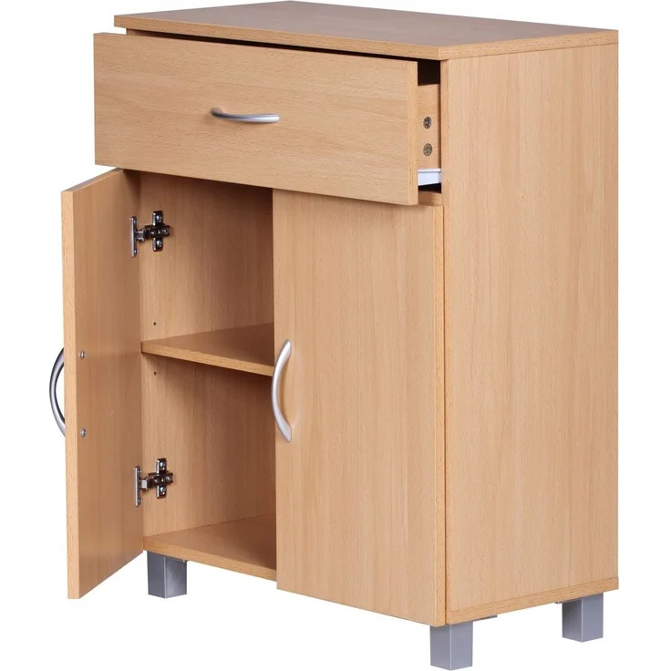 Sideboard Buche WL1.335 60x75x30cm Schublade Türen Modern Braun Holz Schrank – Bild 7
