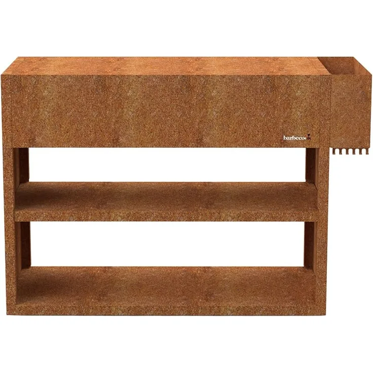 Barbecook Outdoor küche Nestor Buddy mit stauraum aus Cortenstahl, 133 x 55 x 90 cm