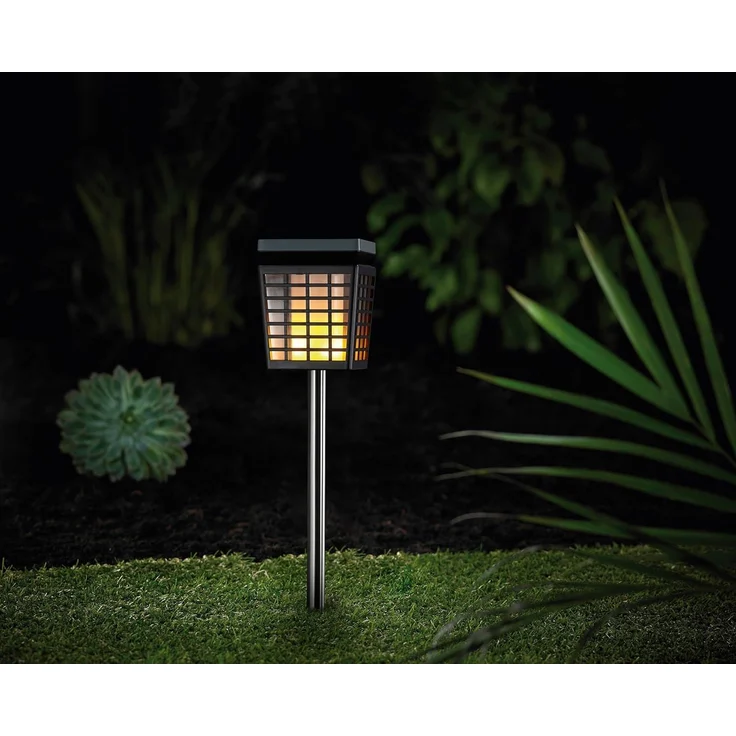 MeLiTec Solar Gartenleuchte SO46 flackernder Laterneneffekt – Bild 1