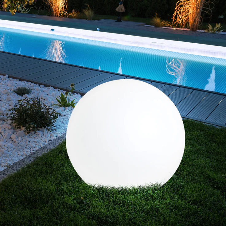 Stecklampe, Kugel Design, weiß Durchmesser 30 cm, TOULA – Bild 10