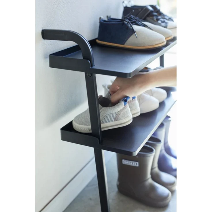 Yamazaki Schuhregal für Kinder aus schwarzem Metall - Schwarz – Bild 5
