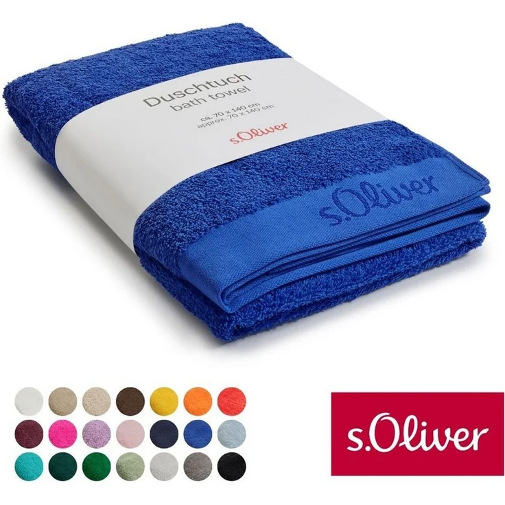 s.Oliver Duschtuch s.Oliver, Premium Qualität, 600 gr/m², auch als Sets erhältlich, Walkfrottier (1-St), große Farbauswahl, auch als Handtuch, Waschhandschuh, Gästetuch – Bild 1