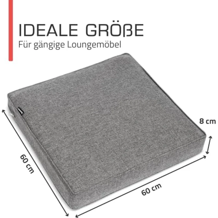 bomoe Outdoor Loungekissen, Sitzkissen waschbar mit UV-Schutz, wasserabweisender Bezug, verschiedene Farben – Bild 4