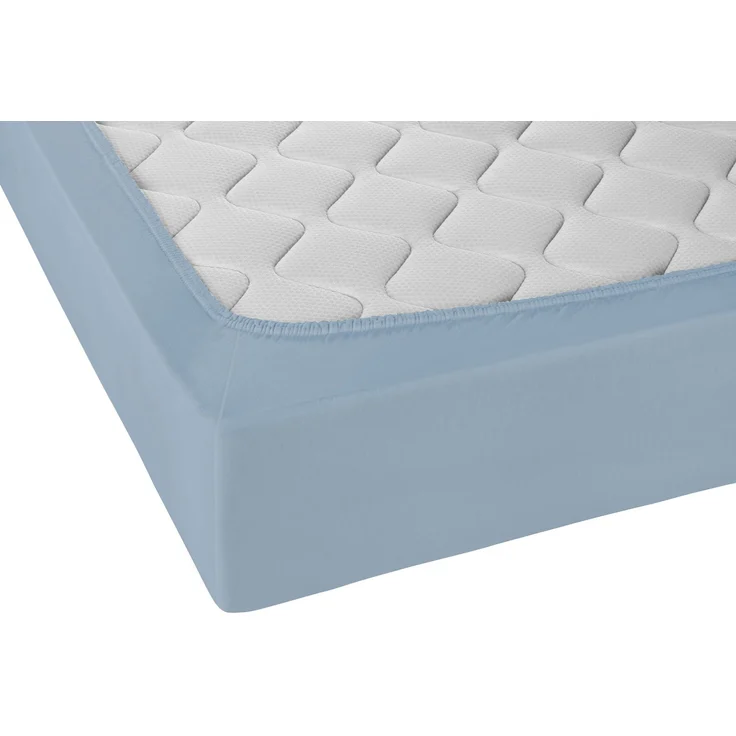 Castell Jersey-Stretch-Spannbetttuch, Taubenblau, 1x 140x200 cm - 160x200 cm, 90x200 cm – Bild 2