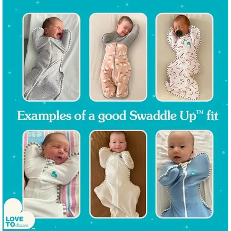 Love To Dream Pucksack Lite, Baby Erstausstattung Neugeboren (2,2-3,8kg), ideal für warme Temperaturen 24-27°C, Arme hoch Position, zweiweg-Reißverschluss für einfaches Windelwechseln, Schlafsack – Bild 9