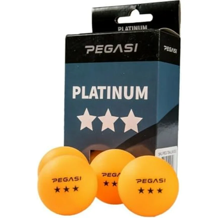 Pegasi 3-Sterne Tischtennisbälle 6Stk. Orange – Bild 2