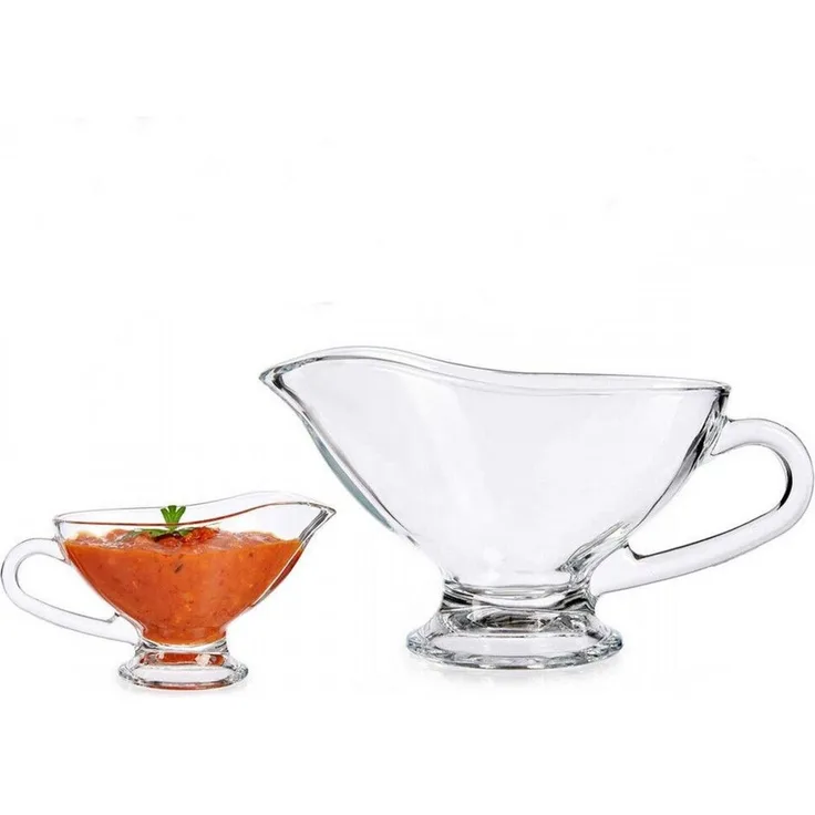 Vivalto Sauciere Sauciere Glas Soßenkanne Saucenkanne Sauce Schale mit Ausguß 200 ml, Glas, (1-tlg)