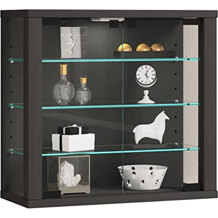VCM Wandvitrine Vitrosa 919073 Anthrazit H. 40 x B. 43 x T. 18 cm – Bild 2